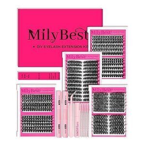 4 Styles Lash Clusters Kit 864Pcs Eyelash Clusters Lash Kit Volume Lashes
